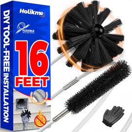 Holikme 16 Feet Dryer Vent Cleaning Kit with Lint Remover