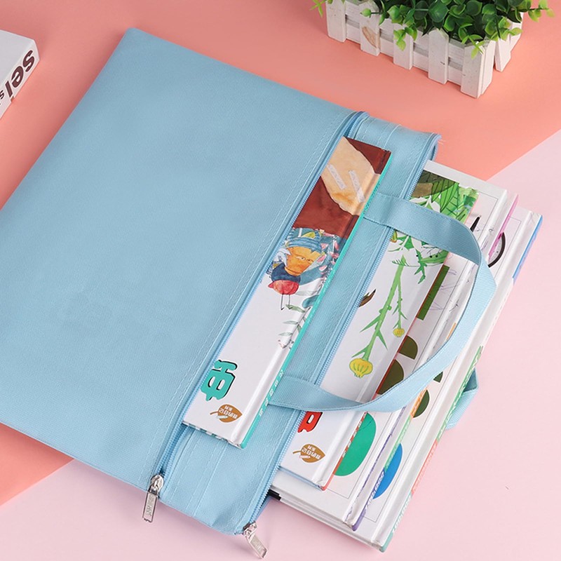 Carrying Bag, A4, Students, File Bag, 2 Layers, Large Capacity,