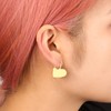 ALEXCRAFT Thick Hoop Earrings Gold Earrings Star Small Women's 14K