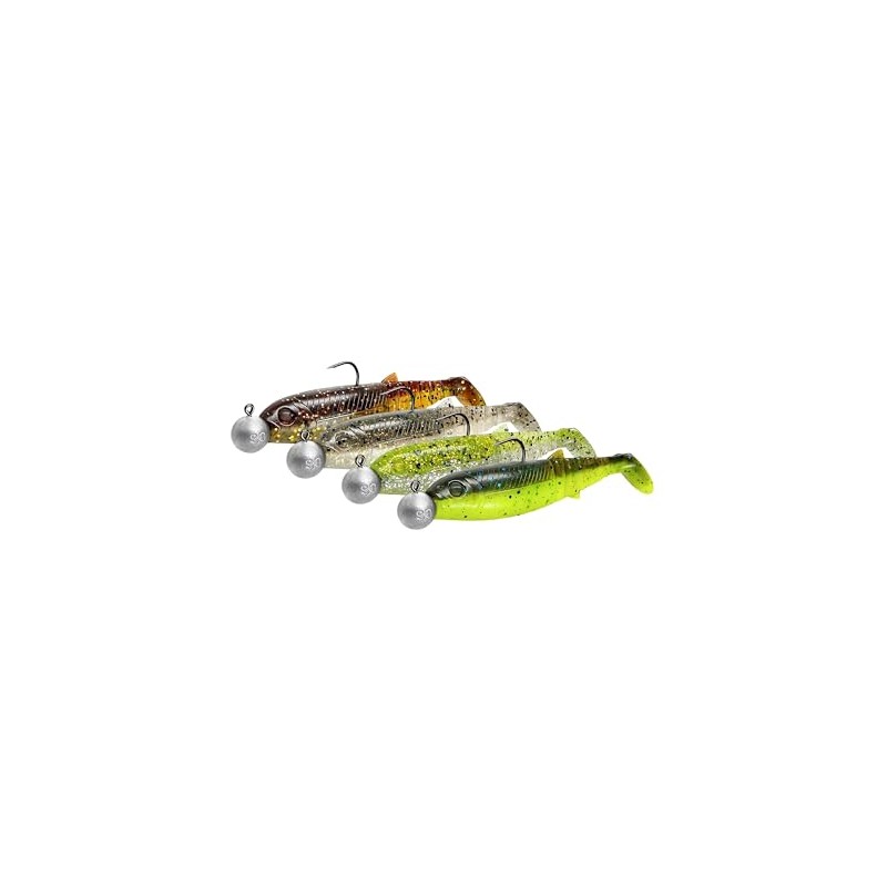 Savage Gear Cannibal Shad Loaded Clearwater Colour Mix Packs: 8cm