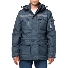 Arctix Men's Performance Tundra Jacket With Added Visibility, Steel, Medium Tall