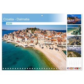 Croatia - Dalmatia (Monthly Wall Calendar 2026 16.5" x 23.4" (open)), CALVENDO 14 Month Calendar
