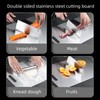 1 Pack 9x13" Stainless Steel Cutting Board for Kitchen,Fruit Cutting