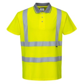 Portwest Hi-Vis S/S Polo Shirt - S477, Yellow, Tall, XL