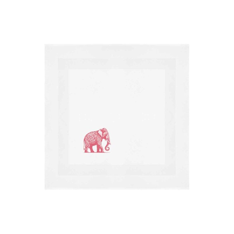 'Stylised Pink Elephant' Cotton Napkin/Dinner Cloth (NK00042303)