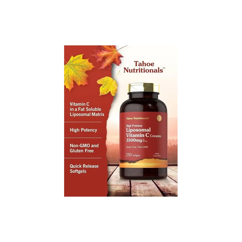 Tahoe Nutritionals Vitaminas Complejo Vitamina Liposomal 3300mg 250 Cápsulas Blandas