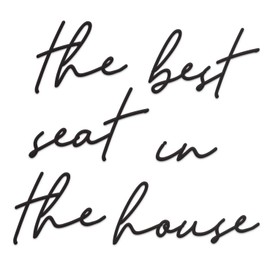 Vivegate The Best Seat In The House Bathroom Metal Wall Decor - 16"X16" Black Modern Please Seat Yourself Metal bathroom sign For Hanging Home Please Seat Yourself Wall Décor (BESTSEAT)