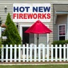 Vinyl Banner Multiple Sizes Hot New Fireworks Red Blue Retail
