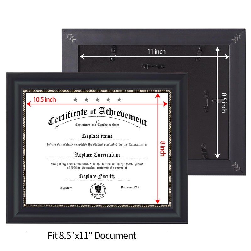 JackMa Diploma Frame | Certificate Frame with HD Tempered Glass,