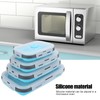 4Pcs/Set Silicone Lunch Box Collapsible Food Storage Container Bento Box