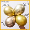 PartyWoo Metallic Gold Balloons, 120 pcs Gold Metallic Balloons Different