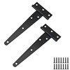 Ctyjia Pack of 2 Black T Hinges, 6 Inch (150