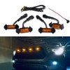 GTINTHEBOX 4pcs Amber Lens Grill Lights Amber LED for 2016