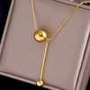 Rrdaily Fashion Silver Harmony Ball Necklace for Women,Simple Charm Ball