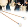 2Pcs Drum Mallet Felt Head Wooden Handle Non Slip Instrument
