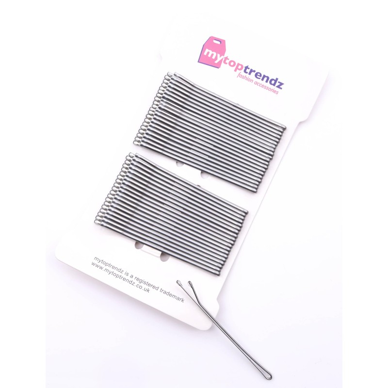 Mytoptrendz® Extra Long Metal Hair Slides Kirby Pins - White
