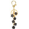 [PATIKIL] Initial Letter Flower Keychain Alphabet M Enamel Charm Flower