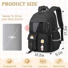 Fitvc Kids Backpacks for Girls - Cute Girls Backpack for Kids Children Teens Elementary Middle School - 17″ Students Bookbag Travel Back Pack for Age 6-18