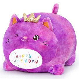 SNOWOLF 40cm Nettes Meer Plüsch Spielzeug Schöne Weiche Ozean Gefüllte Tier Plüschtiere Spielzeug Puppen Geschenke für Kinder Mädchen Zimmer Dekor (PurpleCat)