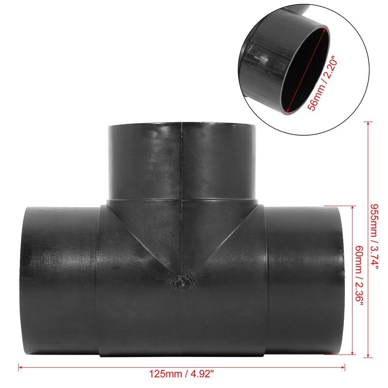 X AUTOHAUX 60mm Car Heater Warm 3 Way Air Ducting