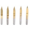 10pcs 3.175mm Titanium Coated Tungsten Steel Engraving CNC Bit Carving