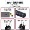 ELECOM T-KF04-21030BK Power Strip, Rotate Function Tap, Lightning Surge Protection,