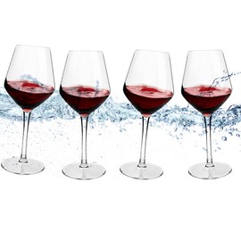 HAHASHOW Unbreakable Wine Glass, Tritan Plastic Red/White Wine Glasses, 15 oz wine Glasses, Dishwasher available Glassware, Set of 4, for Picnic, Pollside,Wedding,Party Gift