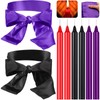 8 Pcs Low Temperature Candles Silk Blindfold Romantic Long Thin