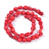 PLTbeads Red Coral Pebble Nugget Oval Free Tumbled Stone 8-10mm