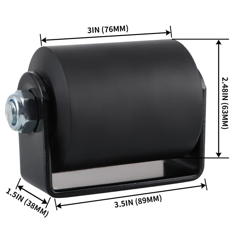 Skelang 2 Pcs Slide Gate Guide Roller, 3" Rolling Gates