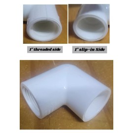 Charlotte PVC SCH 40 90° ELBOW 1" FEMALE THREADED X 1" Female Slip In 1 in. ADAPTER