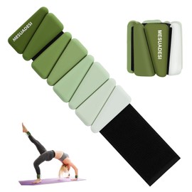 Wrist and Ankle Weights for Women, Set of 2 Adjustable Ankle Weights Wearable Arm and Leg Wrist Weights for Walking Yoga Pilates Running Dance Gym 1Lb Each (Gradient Green)