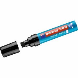388 Flipchart Markers Black Chisel Tip 4.0 – mm Pack of 10)
