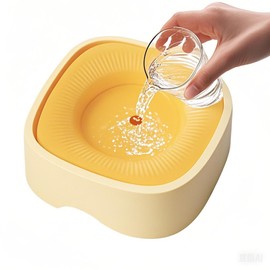 Dog Bowl 1200 ml Water Bowl Dog without Drooling Floating Non-Slip Drinking Water Dispenser Large Dog Bowl Suitable for Dogs and Cats, Indoor and Outdoor Use (White)