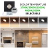 KnLnny Ware Black Recessed Lighting Square 4 inch 6 Pack,Canless