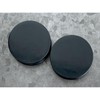 PAIR of Midnight Black Solid Silicone Double Flare Plugs -
