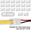 Flutesan COB LED Strip to Wire Connector 20 Pieces Waterproof