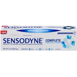 Sensodyne Complete Protection Sensitivity Toothpaste with Cavity & Gingivitis Protection Extra Fresh 3.4 oz (Pack of 4)