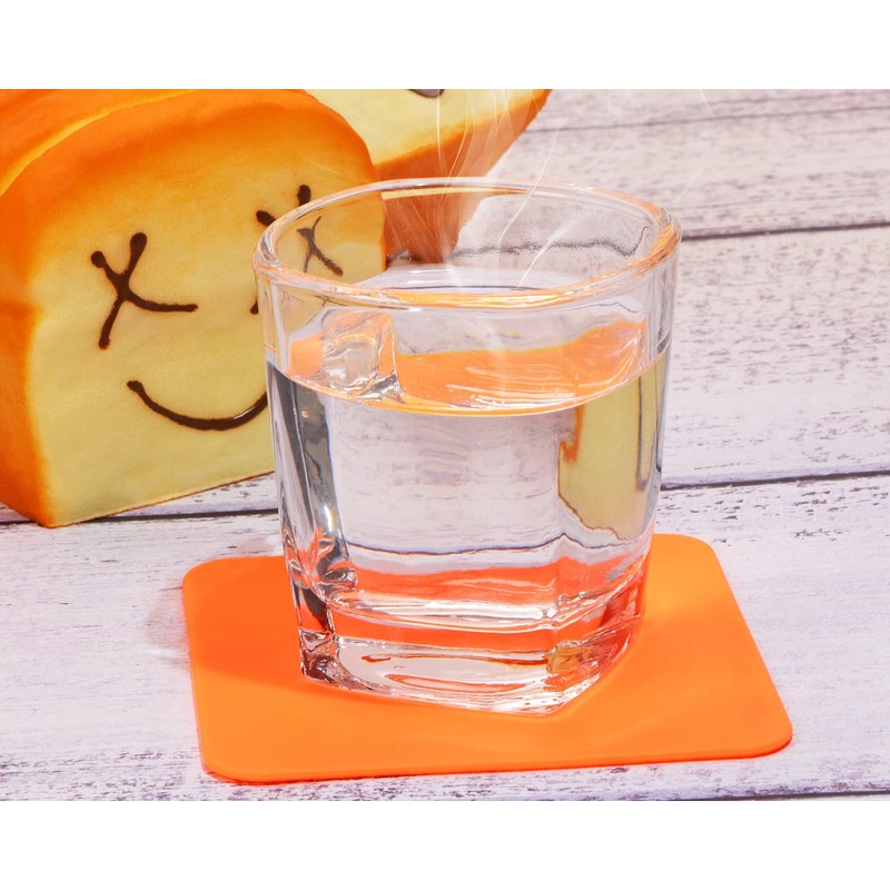 Mini Skater 3pcs Bar Coasters 10x10x0.2CM Square Silicone Coasters for