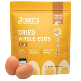 Judee’s Dried Whole Egg Powder - 3 lbs - Baking Supplies - Delicious and 100% Gluten-Free - Great for Breakfast and Camping Meals - Quick and Easy for Outdoor Preparations