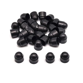 M6×10mm Hex Head Bolt Nut Protective Caps Hexagonal Screw Dome Protective Cap Covers Waterproof Decorative Cover 30 Pack (30, Black, M6*10mm)