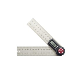 GemRed Digital Angle Meter Protractor Speed Reading Digital Protractor Angle Gauge, Angle Ruler, Length Measurement, Aluminum, Angle Ruler, 360 Degree Free Adjustment (Silver, 150 mm)
