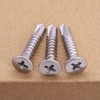 #14 x 1-1/4" Flat Head Self Drilling Screws, 410 Stainless
