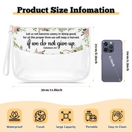 Gfhzdmf Christian Gifts for Women Faith Makeup Bag Religious Confirmation Gifts Inspirational Bible Verse Cosmetic Bag Galatians 6:9 Birthday Christmas Graduation Easter Present for Her Sister Friend