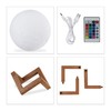Relaxdays 3D 16 Colors Dimmable Remote Control Wireless Moon Lamp