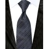 Extra Long Microfibre Tie Black/Mulit-Color Polyester XL Men's Necktie 63"