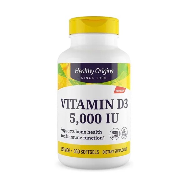 Vitamina D3 Ayuda Corazon Huesos 5,000iu 360 Tabletas Eg D31