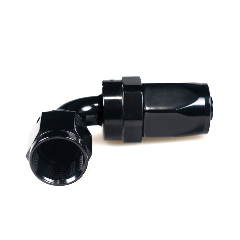 System1 Designs -8AN Black Anodized Swivel 90 Degree Hose End