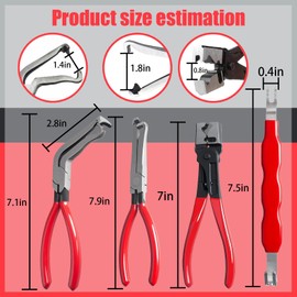 4 Pcs Electrical Disconnect Pliers Set,60 Degree Connector Pliers,Safety Wire Plier,Electrical Connector Plier for Cars,Professional Automotive Tools.
