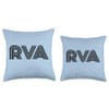 RVA Richmond VA Retro Design Throw Pillow